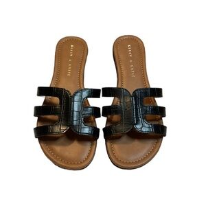 Kelly and Katie Black Tinley sandals Size 6.5 NWOT